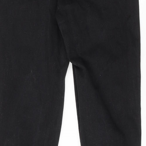 Marks and Spencer Womens Black Cotton Skinny Jeans Size 12 Regular Zip