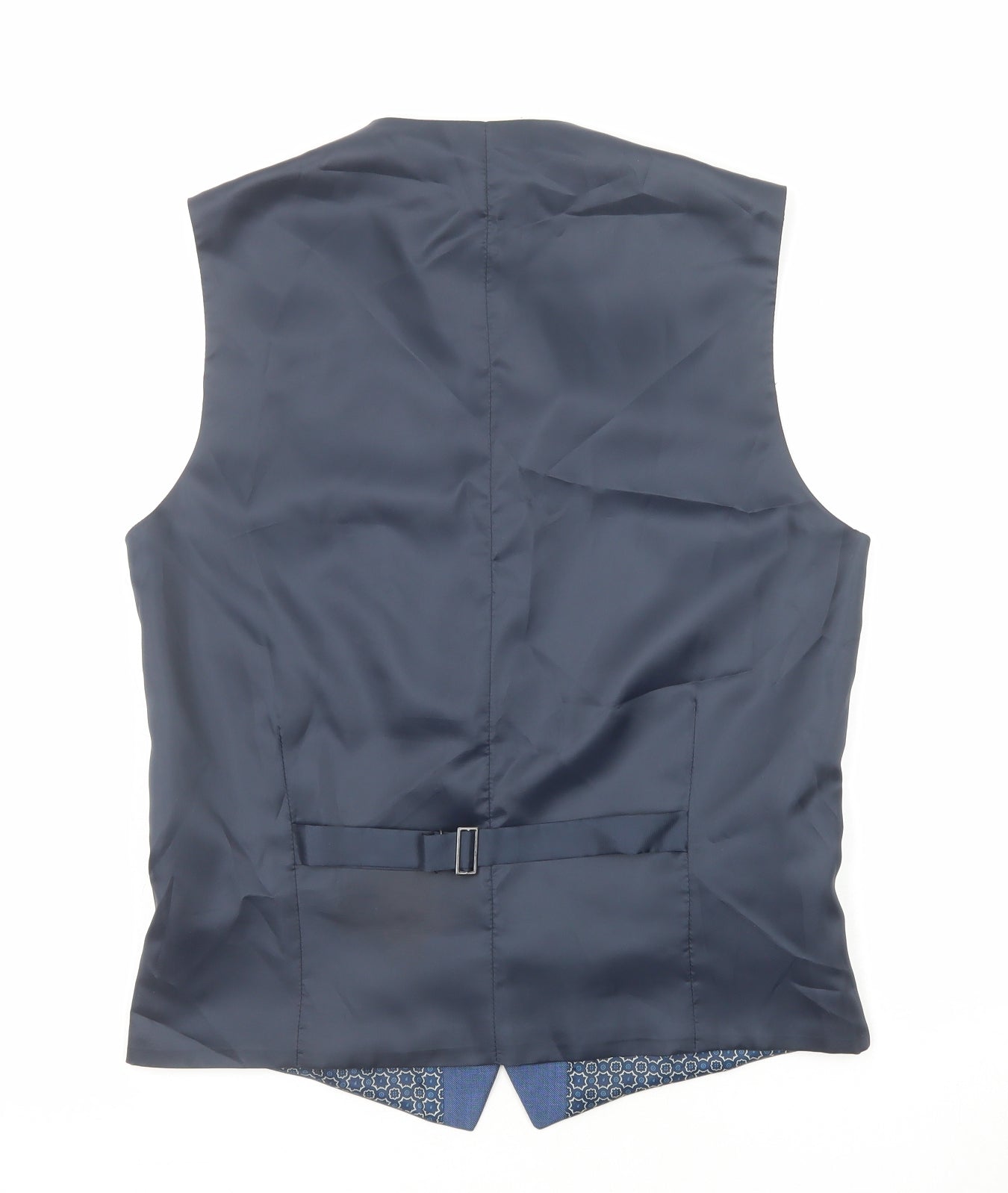 Racing Green Mens Blue Wool Jacket Suit Waistcoat Size 36 Regular