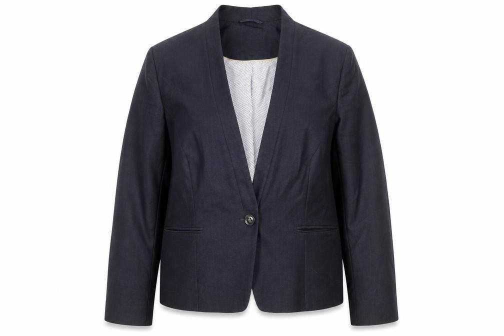 Debenhams Womens Grey Polyester Jacket Blazer Size 20 Button