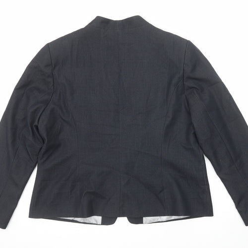 Debenhams Womens Grey Polyester Jacket Blazer Size 20 Button