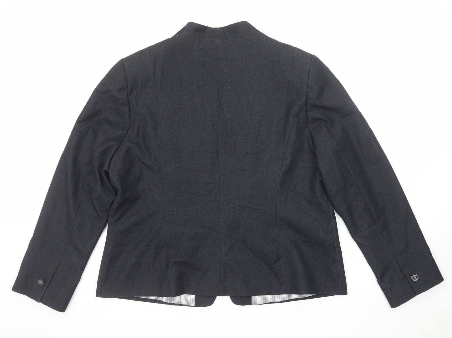 Debenhams Womens Grey Polyester Jacket Blazer Size 20 Button