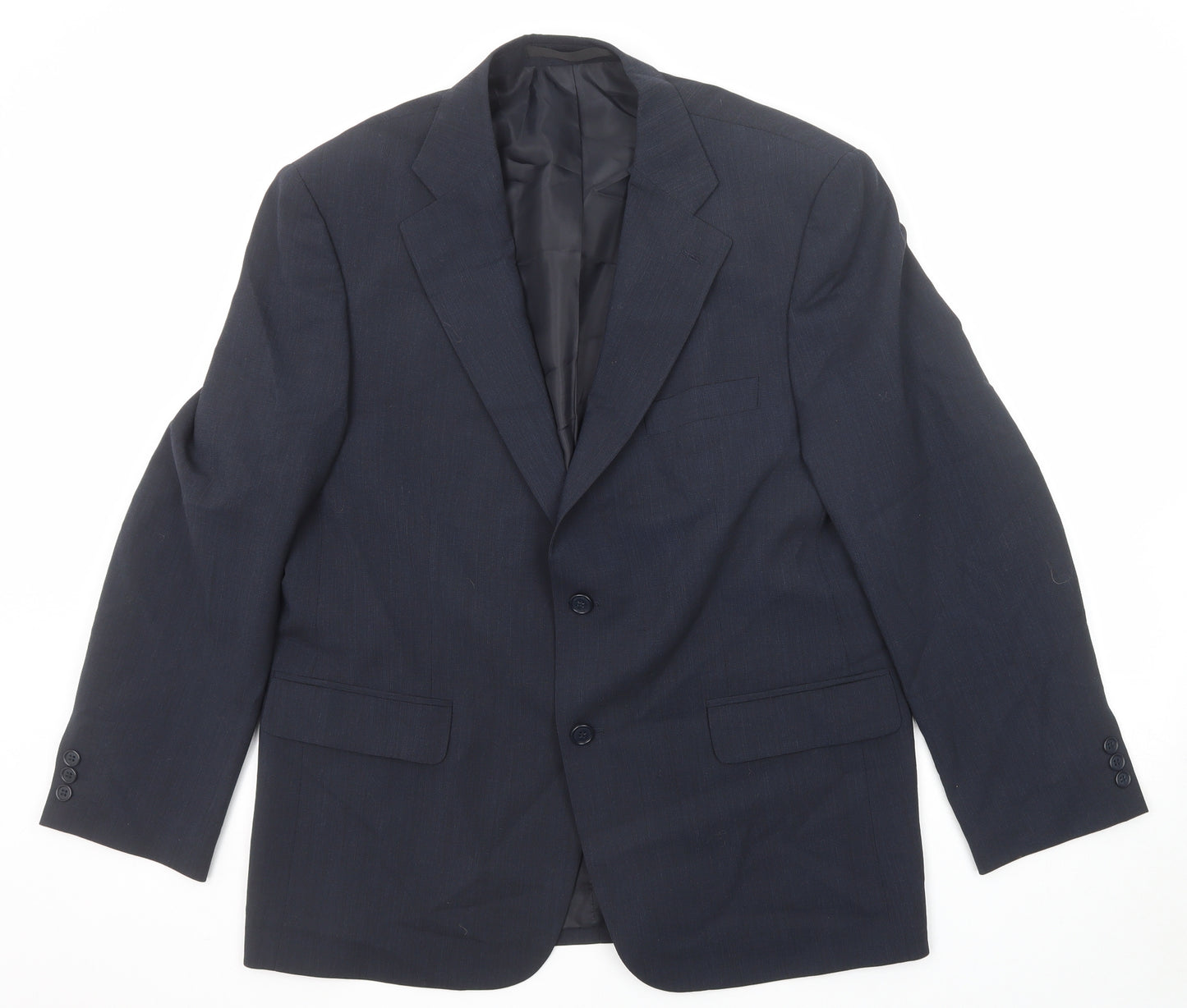 Marks and Spencer Mens Blue Polyester Jacket Suit Jacket Size 42 Regular