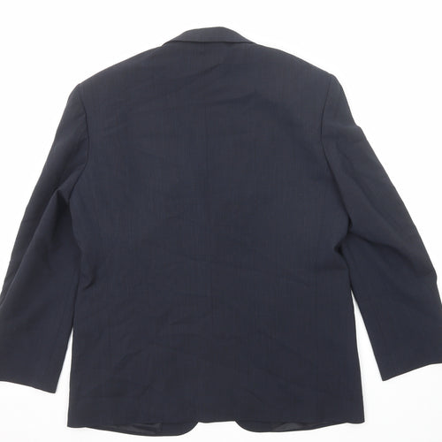 Marks and Spencer Mens Blue Polyester Jacket Suit Jacket Size 42 Regular