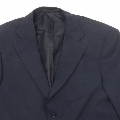 Marks and Spencer Mens Blue Polyester Jacket Suit Jacket Size 42 Regular