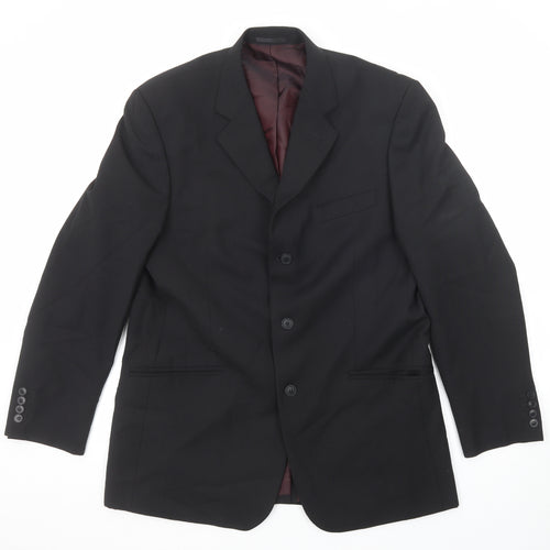 Taylor & Webber Mens Black Polyester Jacket Suit Jacket Size 42 Regular