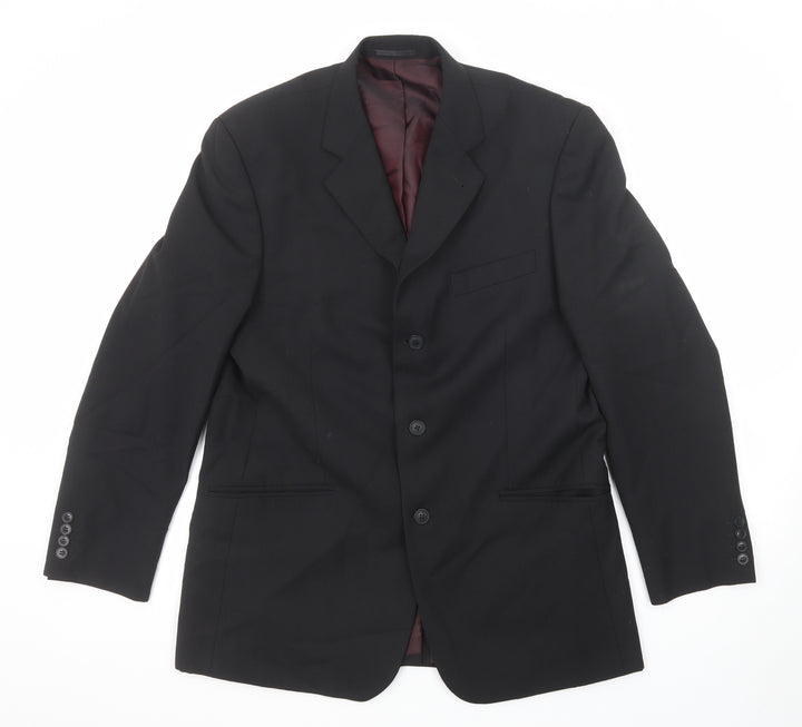 Taylor & Webber Mens Black Polyester Jacket Suit Jacket Size 42 Regular