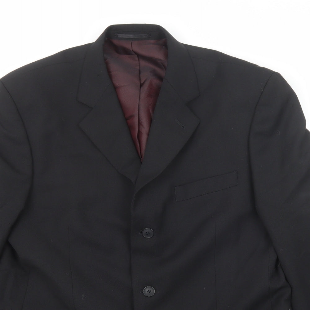 Taylor & Webber Mens Black Polyester Jacket Suit Jacket Size 42 Regular