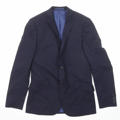 Marks and Spencer Mens Blue Wool Jacket Suit Jacket Size 38 Regular