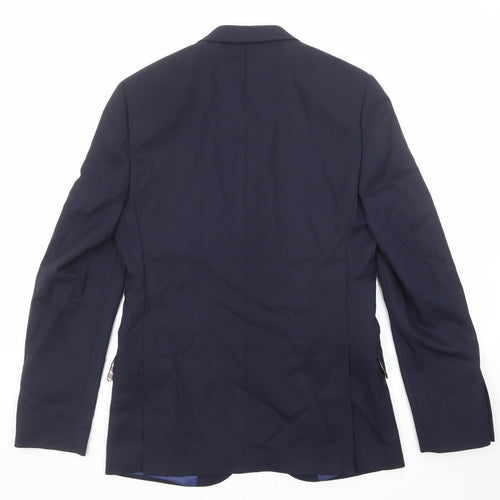 Marks and Spencer Mens Blue Wool Jacket Suit Jacket Size 38 Regular