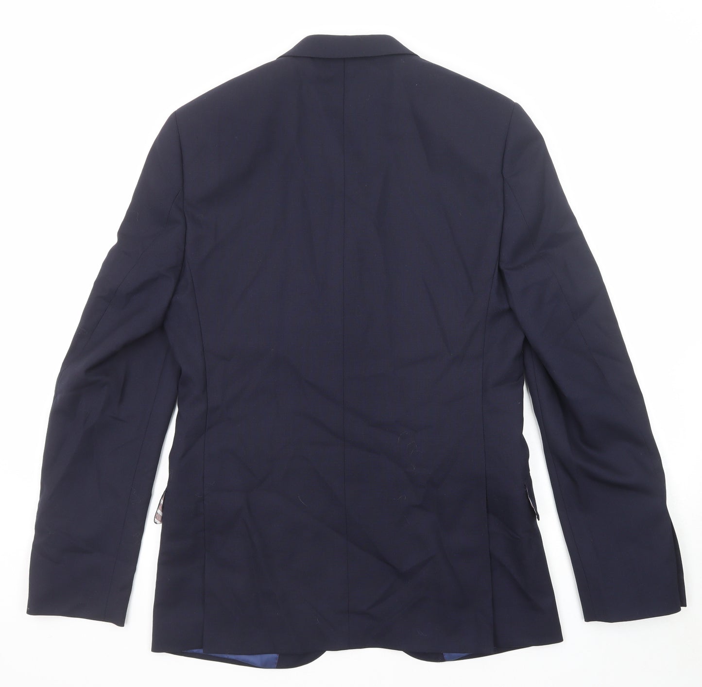Marks and Spencer Mens Blue Wool Jacket Suit Jacket Size 38 Regular