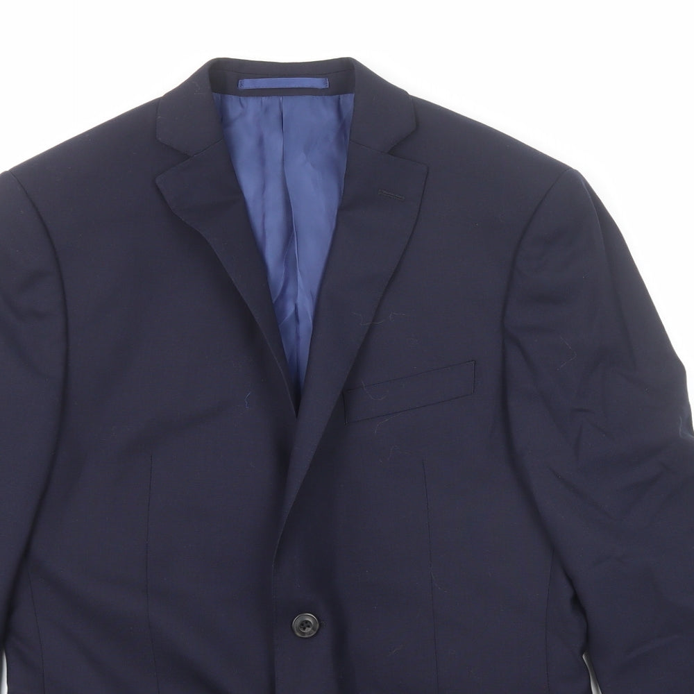 Marks and Spencer Mens Blue Wool Jacket Suit Jacket Size 38 Regular