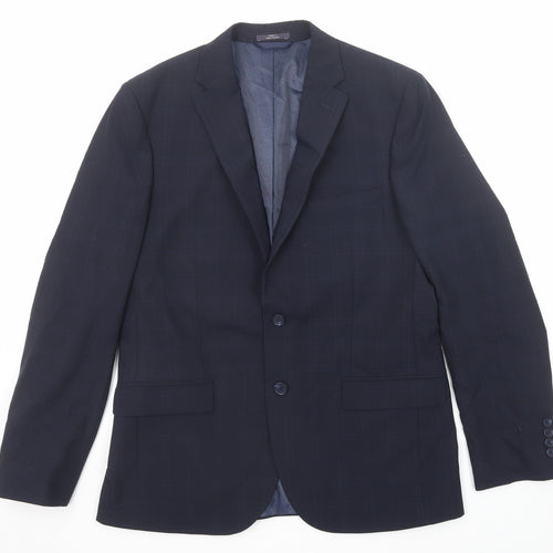 Marks and Spencer Mens Blue Wool Jacket Suit Jacket Size 40 Regular