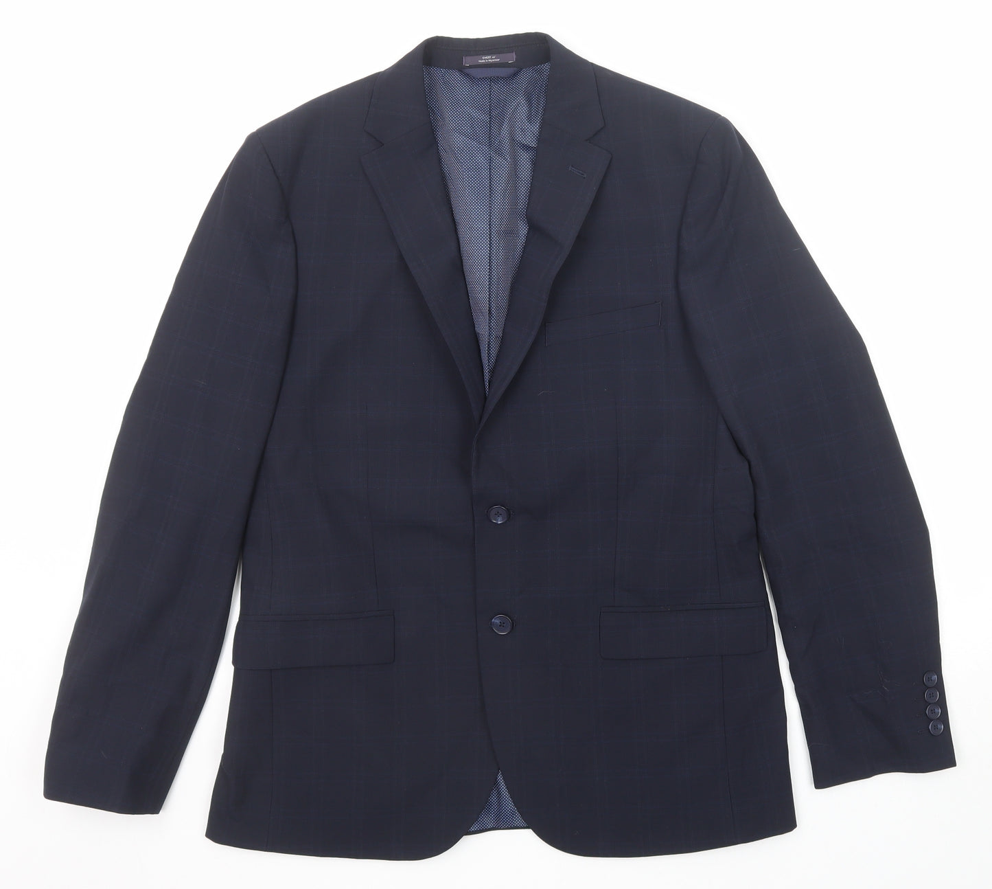 Marks and Spencer Mens Blue Wool Jacket Suit Jacket Size 40 Regular