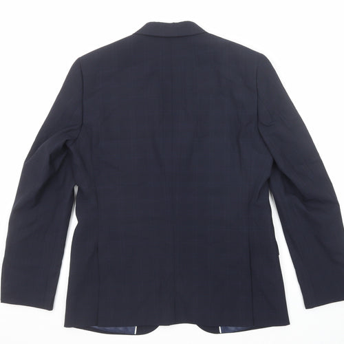 Marks and Spencer Mens Blue Wool Jacket Suit Jacket Size 40 Regular
