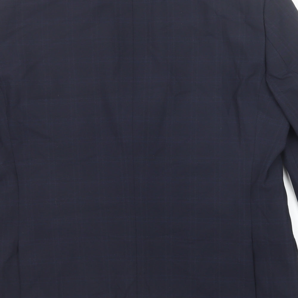Marks and Spencer Mens Blue Wool Jacket Suit Jacket Size 40 Regular