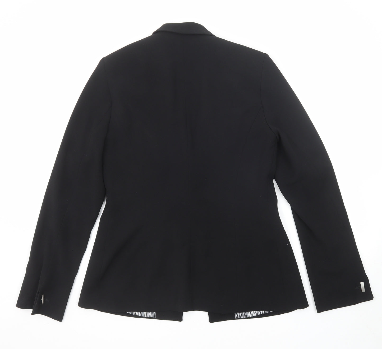 Long Tall Sally Womens Black Polyester Jacket Suit Jacket Size 14 Button