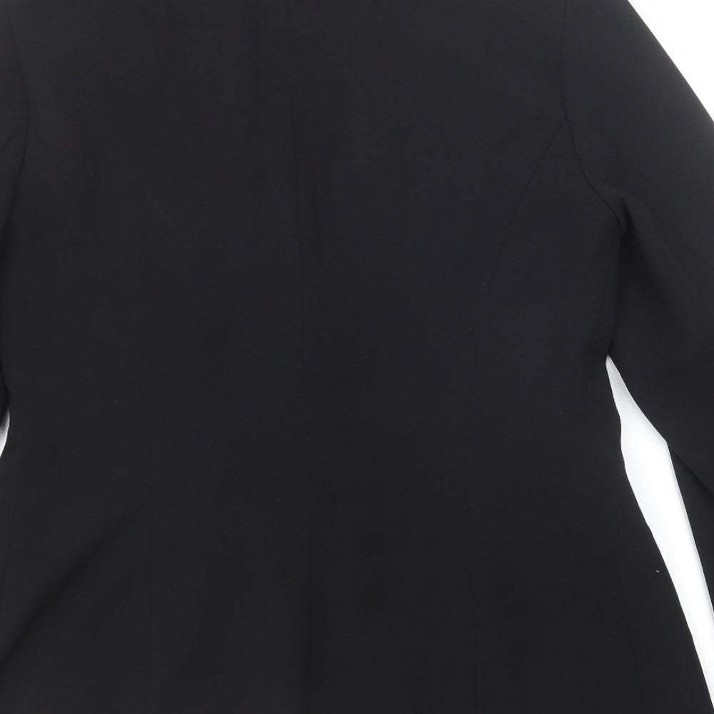 Long Tall Sally Womens Black Polyester Jacket Suit Jacket Size 14 Button