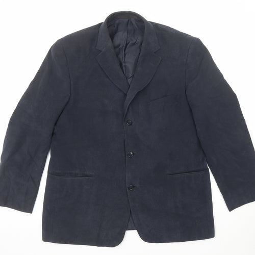 Marks and Spencer Mens Blue Polyester Jacket Blazer Size 42 Regular