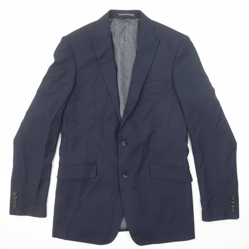 Marks and Spencer Mens Blue Polyester Jacket Suit Jacket Size 40 Regular