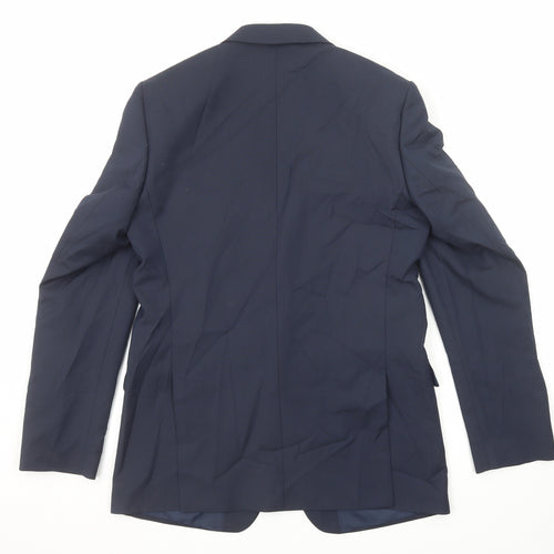 Marks and Spencer Mens Blue Polyester Jacket Suit Jacket Size 40 Regular