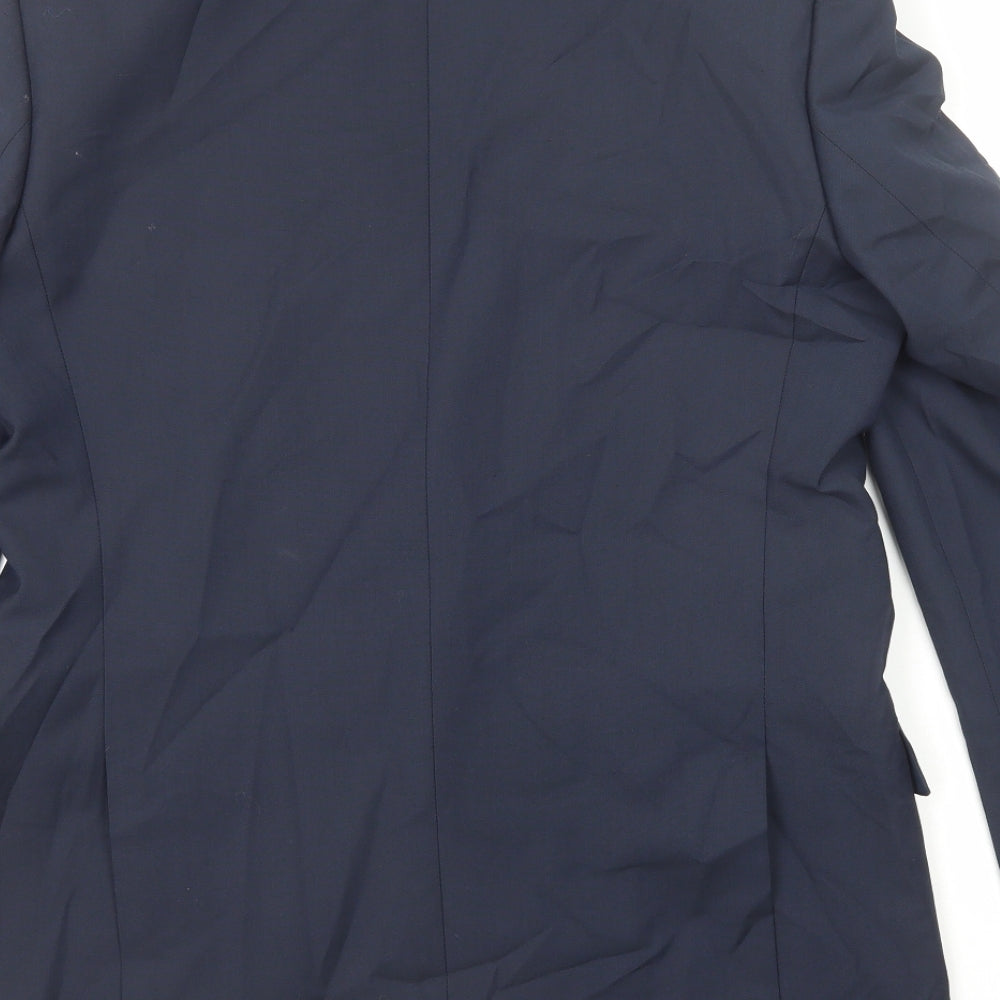 Marks and Spencer Mens Blue Polyester Jacket Suit Jacket Size 40 Regular