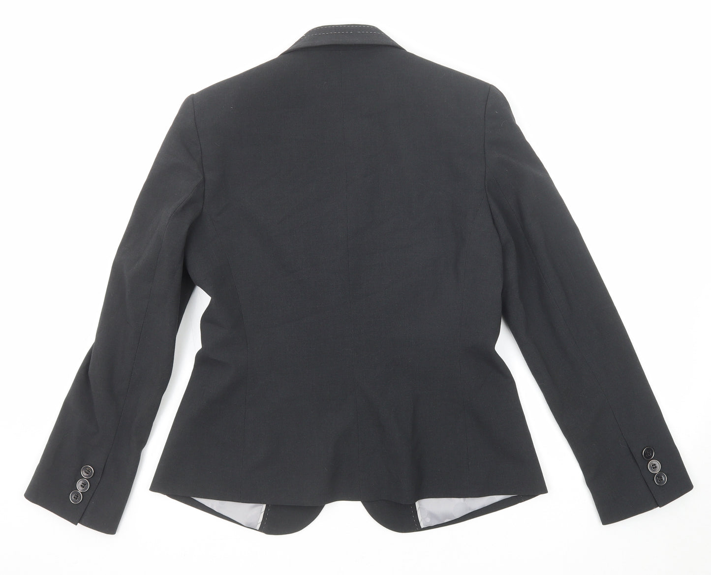 Marks and Spencer Womens Grey Polyester Jacket Suit Jacket Size 12 - Contrast Stitching