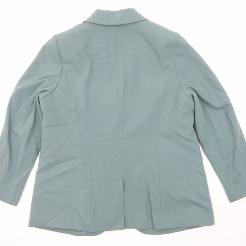 Marks and Spencer Womens Green Polyester Jacket Suit Jacket Size 18