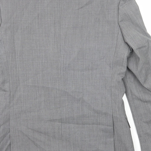 Burton Mens Grey Wool Jacket Suit Jacket Size 36 Regular