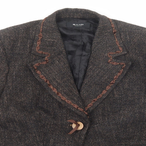 Sand Copenhagen Womens Black Jacket Blazer Size 12 Button