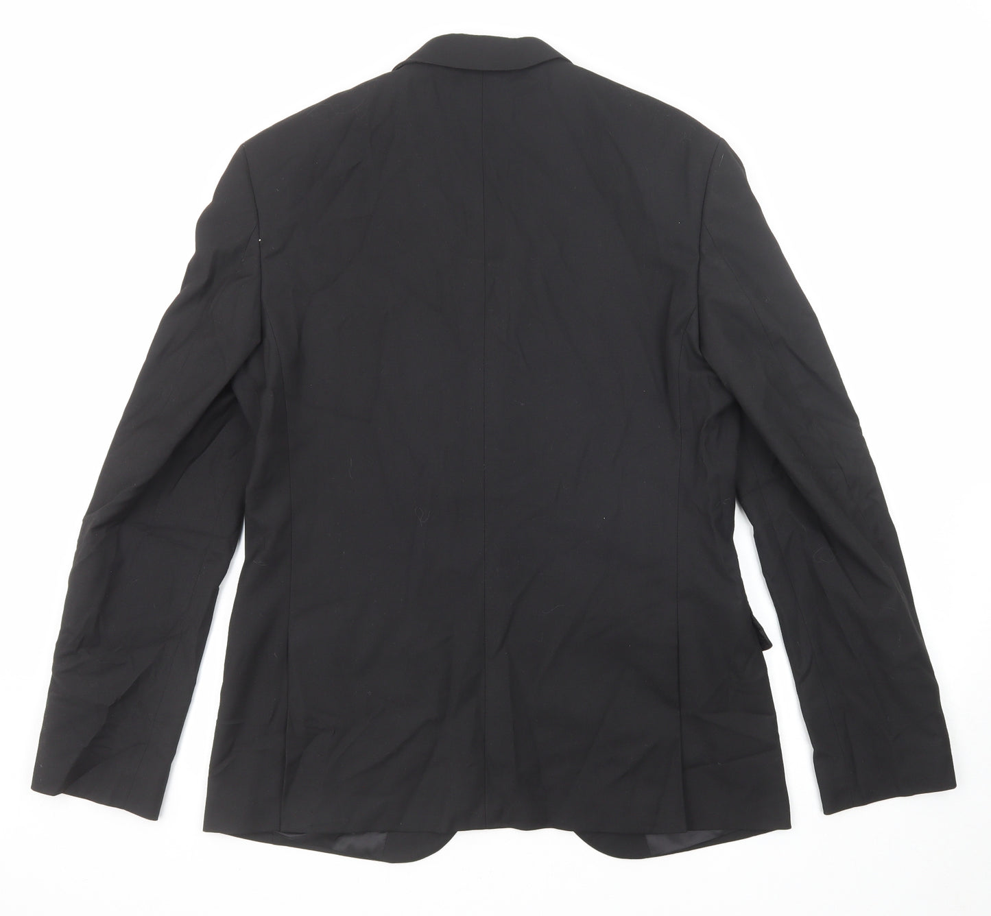 Marks and Spencer Mens Black Polyester Jacket Suit Jacket Size 40 Regular
