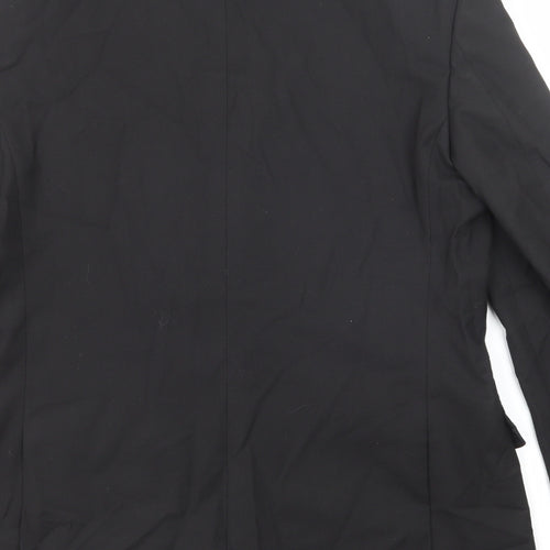 Marks and Spencer Mens Black Polyester Jacket Suit Jacket Size 40 Regular
