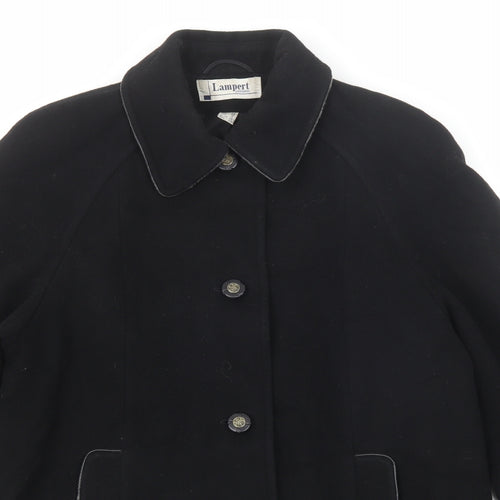 Lampert Womens Black Pea Coat Coat Size 10 Button
