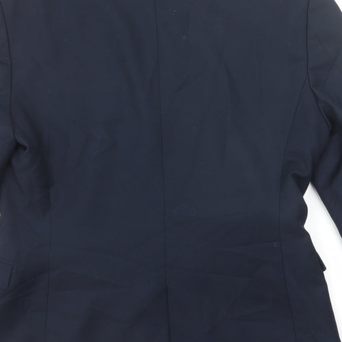 H&M Mens Blue Polyester Jacket Suit Jacket Size 48 Regular