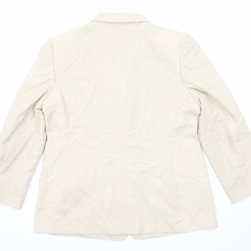 Berkertex Womens Beige Jacket Blazer Size 18 Button