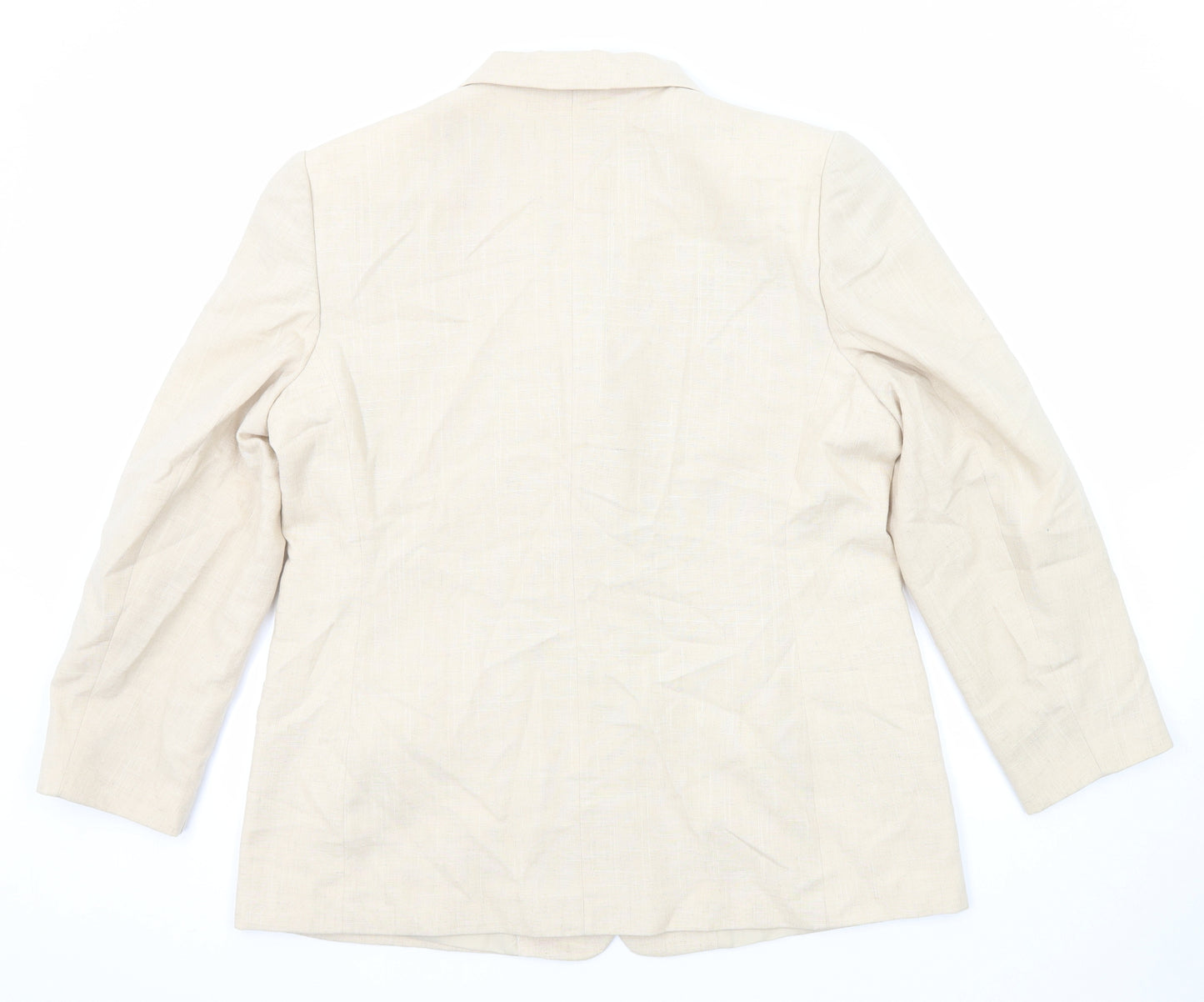 Berkertex Womens Beige Jacket Blazer Size 18 Button