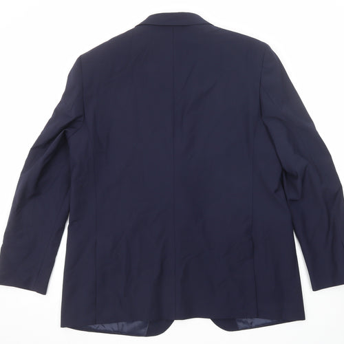 Marks and Spencer Mens Blue Polyester Jacket Suit Jacket Size 48 Regular
