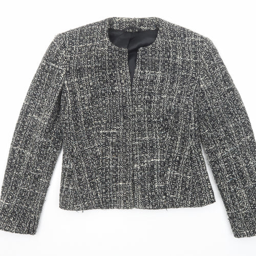 NEXT Womens Black Jacket Blazer Size 12 Hook & Eye