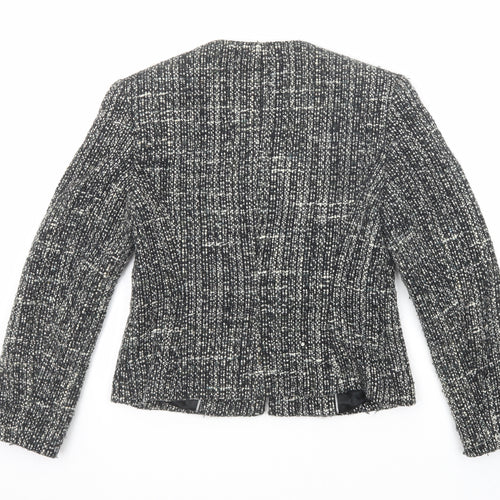 NEXT Womens Black Jacket Blazer Size 12 Hook & Eye