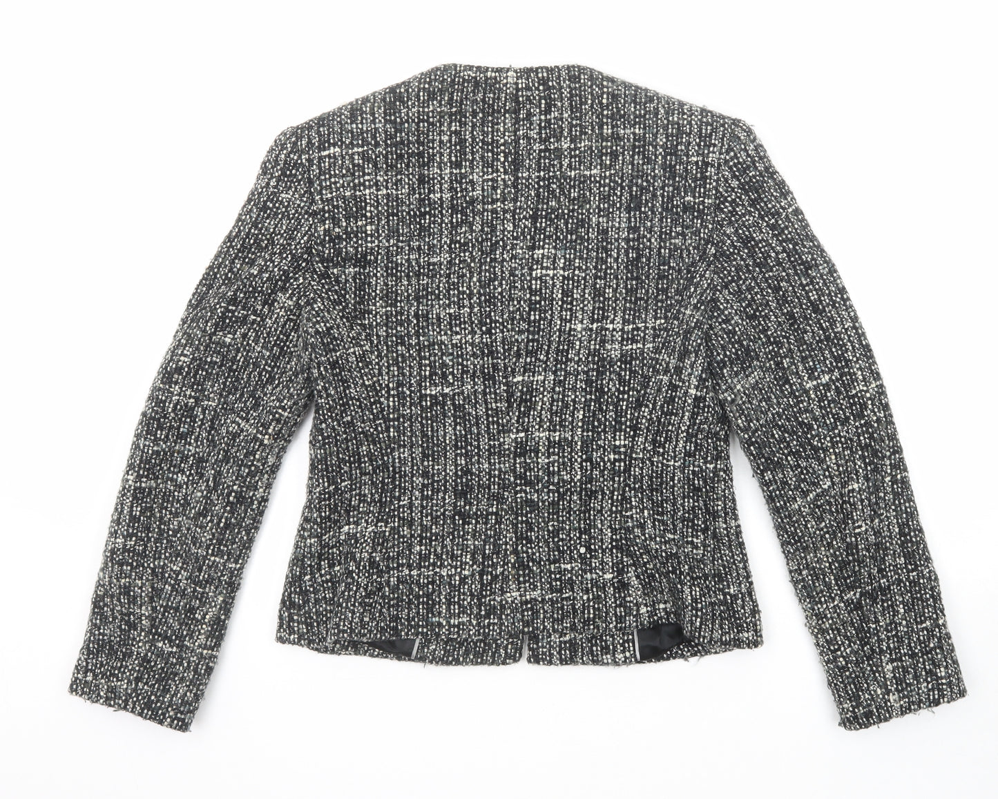 NEXT Womens Black Jacket Blazer Size 12 Hook & Eye