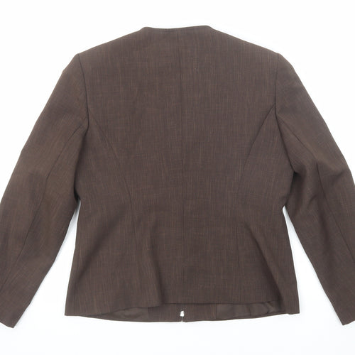 Berkertex Womens Brown Jacket Blazer Size 12 Zip