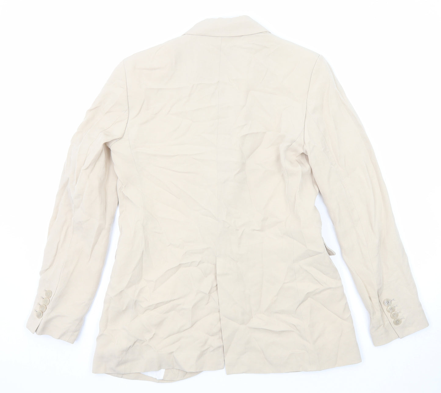 Zara Womens Beige Viscose Jacket Suit Jacket Size S