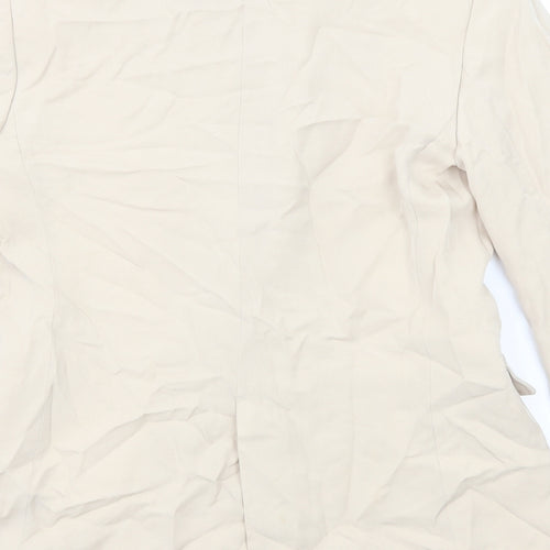 Zara Womens Beige Viscose Jacket Suit Jacket Size S