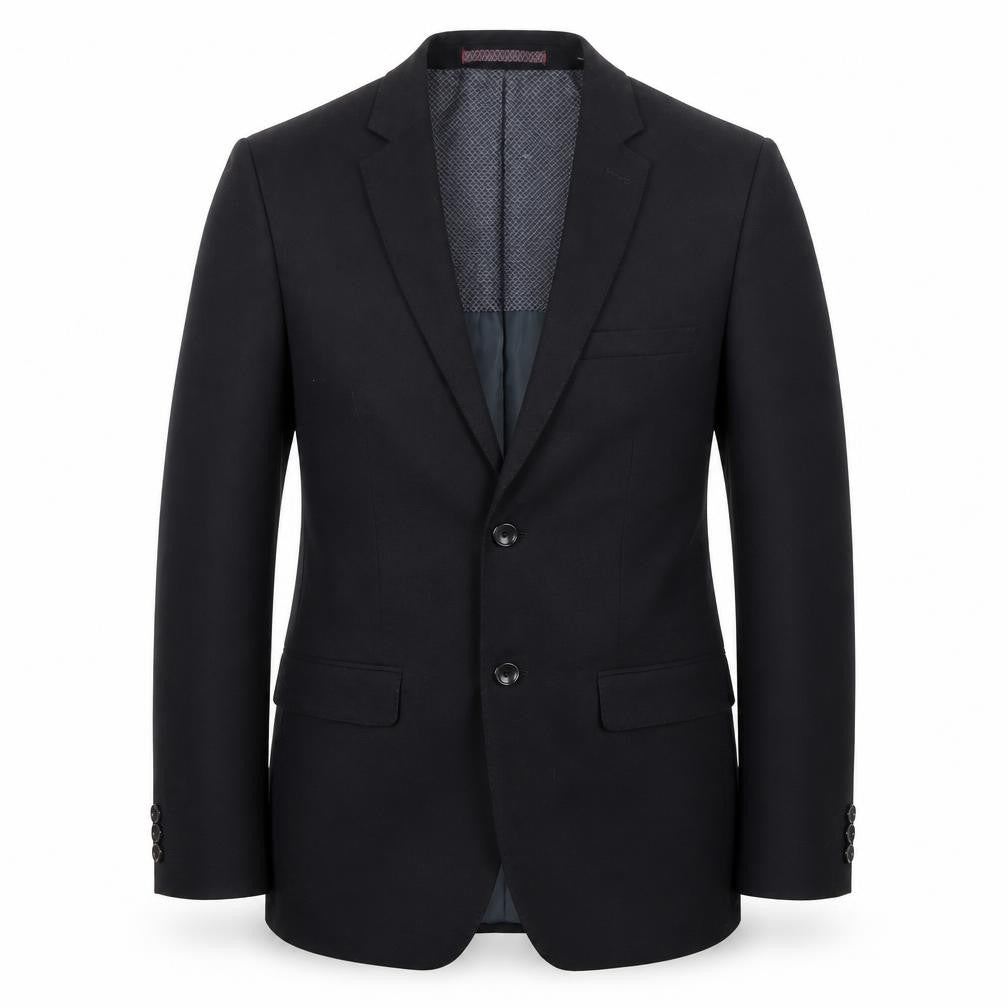 Front view of Marks & Spencer men’s black wool jacket suit jacket, size 36, regular