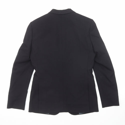 Marks and Spencer Mens Black Wool Jacket Suit Jacket Size 36 Regular