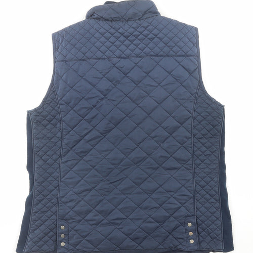 DASH Womens Blue Gilet Jacket Size 14 Zip