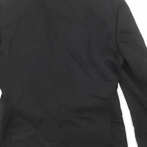 Marks and Spencer Mens Black Polyester Jacket Suit Jacket Size 36 Regular