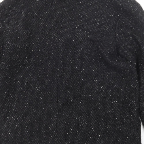 Mango Womens Black Jacket Blazer Size L Button - Speckled