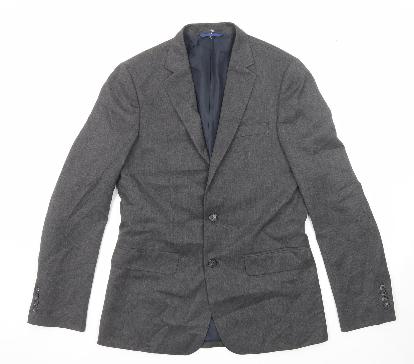 Marks and Spencer Mens Grey Polyester Jacket Suit Jacket Size 38 Regular