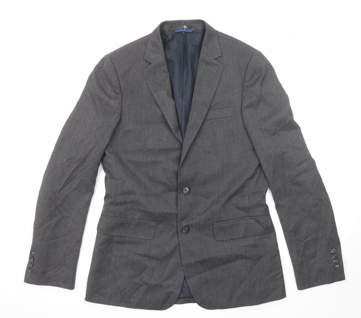 Marks and Spencer Mens Grey Polyester Jacket Suit Jacket Size 38 Regular