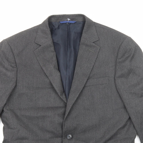 Marks and Spencer Mens Grey Polyester Jacket Suit Jacket Size 38 Regular